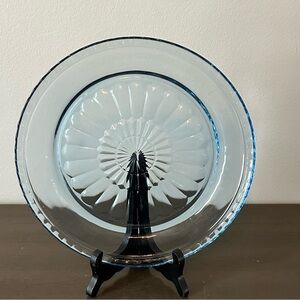 Vintage Fostoria Light Blue Dinner Plate